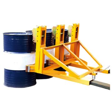 Raxwell 1500Kg加强型叼扣式油桶夹(500Kg*3桶单夹)叉孔152*54mm 两叉孔内间距670mm RMCM0009