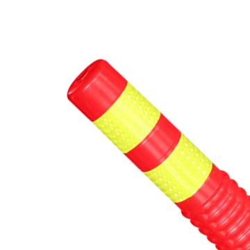 安赛瑞 PU交通警示柱，道路警示路桩，45CM，红黄色 310357