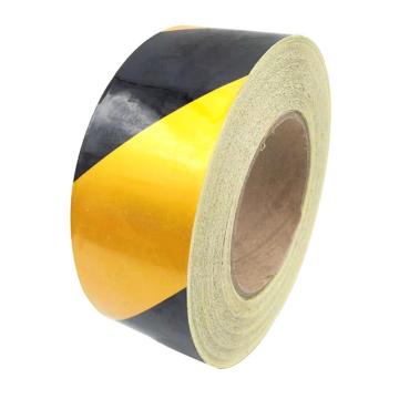 Raxwell 通用型反光胶带，50mm×45.7m，黄黑间隔，PET RSST0020