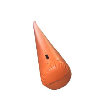 嘉辽 圆形可折叠可反复使用防汛沙袋车库挡水板防洪神器加厚PVC 3.8m*40cm 橙色 EBSYJ-LT02-02OY