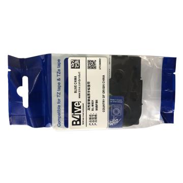 Blive 标签机色带，PET，9mm×8m，银底黑字 BL-M921