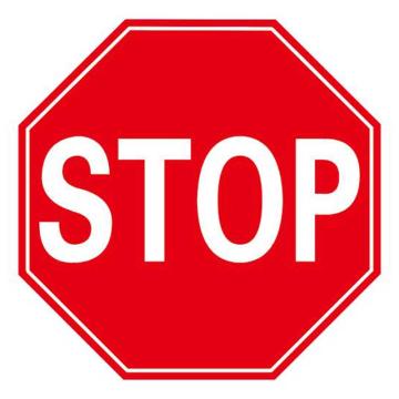 Raxwell 高质型地贴警示标识-STOP，直径400mm，地贴材质 RSSW0175