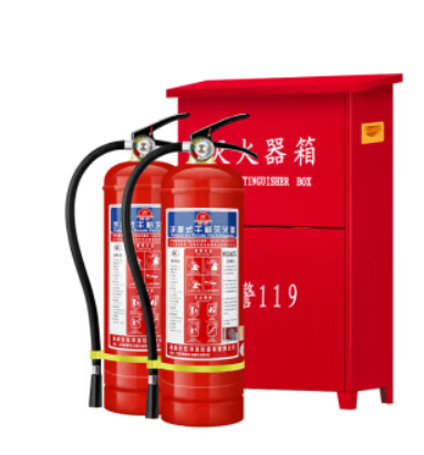 东消 2具5kg干粉灭火器+1个灭火器箱干粉灭火器套装 碳钢 ，箱子厚度：0.6mm