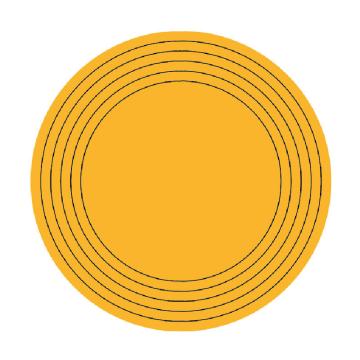 帛拉 仪表盘上下限标识 直径150mm（整圆）黄色 BL00243