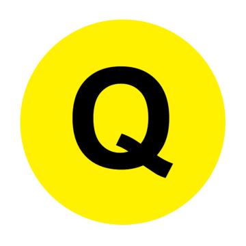 安赛瑞 耐磨库位编号地贴（Q），不干胶覆3M膜，Ф200mm 12175