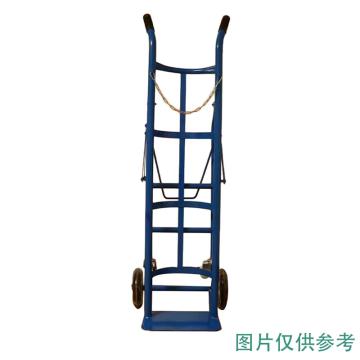 环岛 碳钢单气瓶推车最大载重40L钢瓶，8寸静音橡胶轮，蓝色40L-8-XY （参考尺寸1420*350*1030）