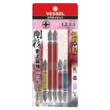 威威 1/4"（6.35mm）六角柄十字刚彩批头组合套装5件套 4907587 336620/GS5P-02