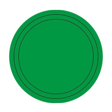 帛拉 仪表盘上下限标识 直径100mm（整圆）绿色 BL00245