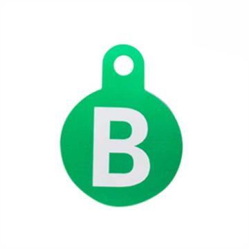 卡威 电力相序牌大号B铝板反光膜，绿底白字 KVSI0944