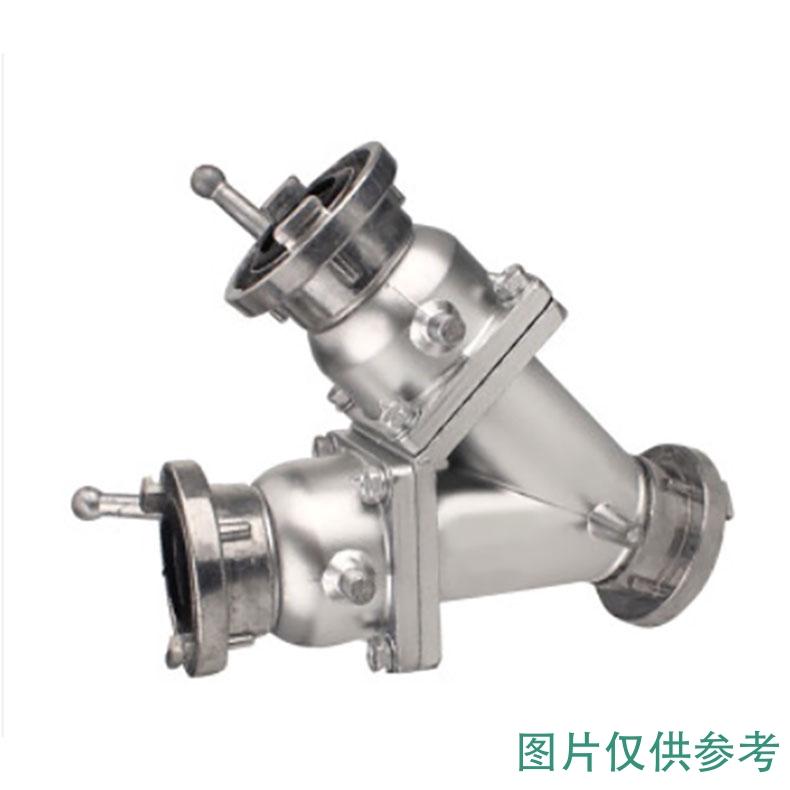 蓝消 二分分水器，进水口为100内扣式接口，出水口为2个65的快速接口 DN100*DN65*2