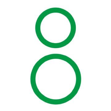 帛拉 仪表盘上下限标识 绿色可粘贴反光膜直径4cm和5cm