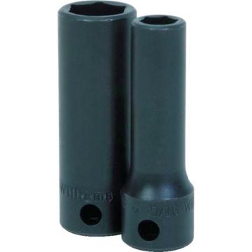 WILLIAMS 3/8驱动 深型六角套筒 22mm 冲击用 JHW12M622