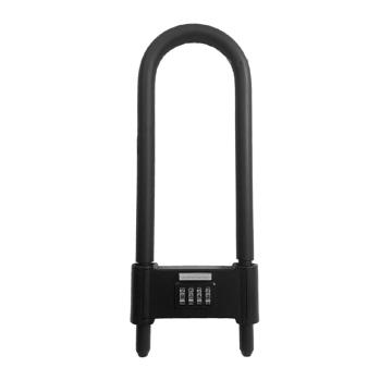 炬芯 U型玻璃门密码锁 黑色 总长度31cm 可锁定范围21-24cm U310-C