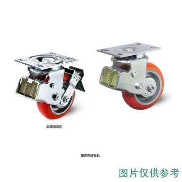 科顺 150聚氨酯铸铁减震活动轮（不可退换货）轴承 标准滚珠 SC-6509-948BRK1