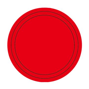 帛拉 仪表盘上下限标识 直径100mm（整圆）红色 BL00244