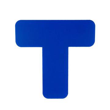 安赛瑞 重载型5S管理地贴（T型）蓝色，工厂精益化生产标识贴，T型5S定位标记地贴 10946