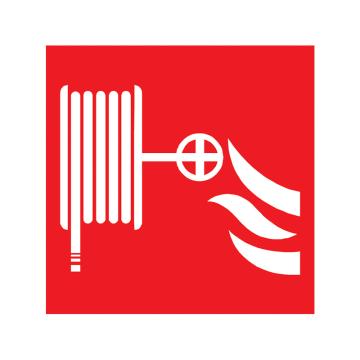 嘉辽 消防警示标签（消防水带（仅图案））-自粘型乙烯，100×100mm EBS2403