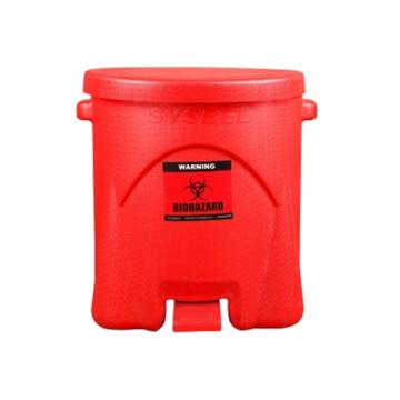 SYSBEL/西斯贝尔 生化垃圾桶红色 6G/22.6L 内部尺寸290×350mm WA8109200