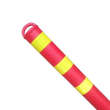 安赛瑞 EVA交通警示柱，道路警示路桩，68CM，红黄色带环 310353
