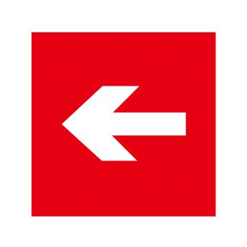 卡威 消防警示标签（箭头（仅图案）红底白箭头）-自粘型乙烯100×100mm KVSI0207