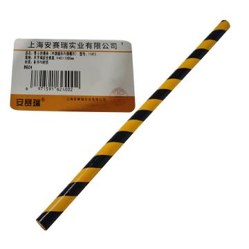 安赛瑞 警示防撞条（D款），耐寒PU材质，黄黑橘皮纹表面，槽型，长1000mm 11413