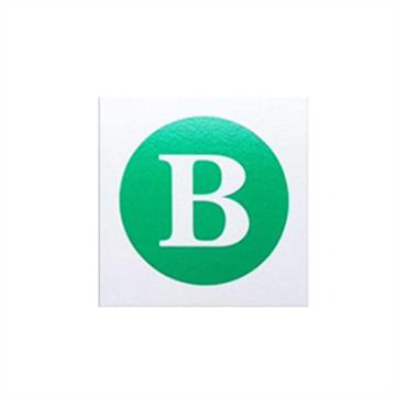 嘉辽 电力相序牌小号正方形，B，铝板反光膜，绿底白字 EBS4160