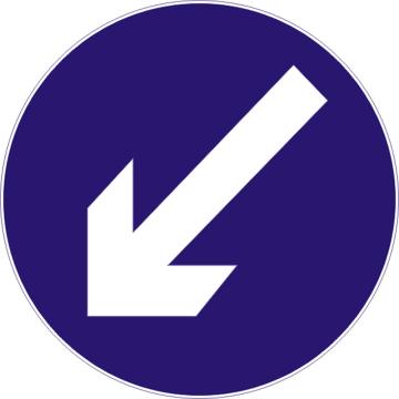 嘉辽 靠左侧道路行驶(工程级反光膜），Ф600mm附带铝槽含配件不含立柱 EBS1588