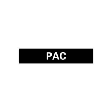 安赛瑞 管道标识-PAC，自粘性乙烯表面覆膜，黑底白字，25×125mm 15058