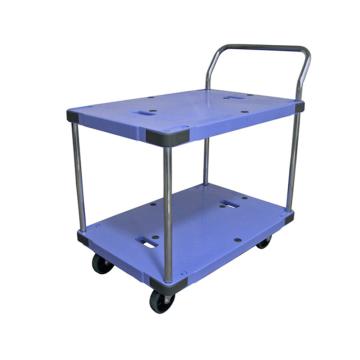 南星 单把手标准型防滑双层手推车300KG，900*600*995mm DSK-312-W