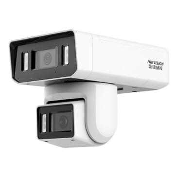Hikvision 400万双定焦白光全彩PoE网络摄像机 DS-2CD3T446WD-LPT(4mm/4mm)
