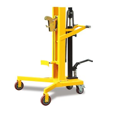 Raxwell 450Kg直角支腿高起升通用型油桶搬运车支腿前轮架内宽920mm 最大起升高度600mm RHMC0060