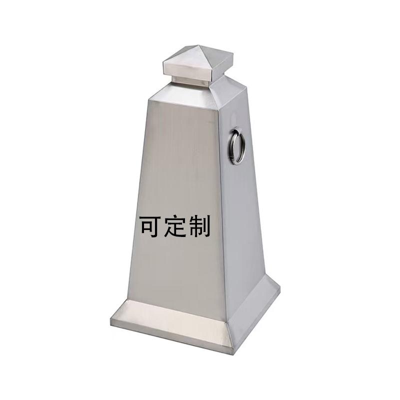 月桐 不锈钢方正路锥可定制 320×320×670mm 重约3.5kg DYT-XCCS0096