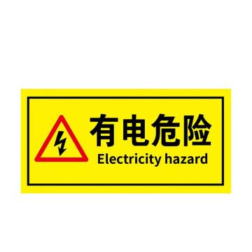 安赛瑞 电力设备检修贴纸有电危险 24*12cmPVC不干胶 10张起订 EA100895