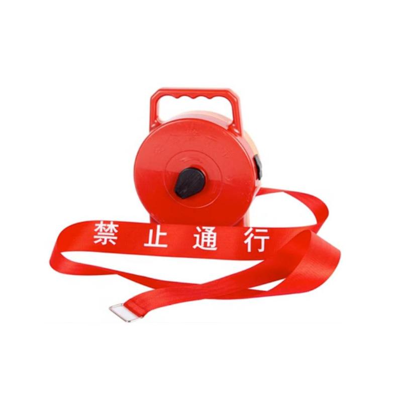 月桐 加厚帆布手提盒式警戒带红色 禁止通行 长100m 宽50mm YT-XJJX36