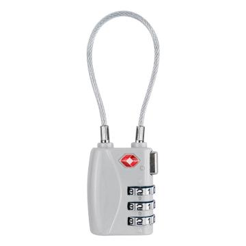 布朗森 银色TSA海关钢丝绳密码锁锁体宽30mm 钢丝绳长度14.5cm（2个装） A8766