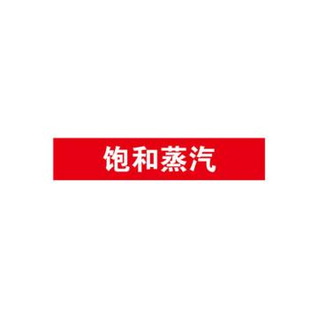 安赛瑞 管道标识-饱和蒸汽，自粘性乙烯表面覆膜，红底白字，100×500mm 15307