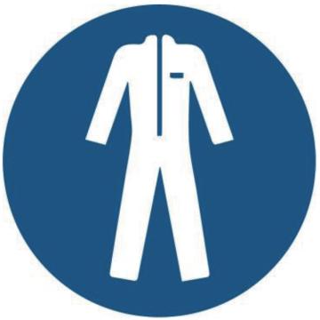 Blive 警告类安全标识-必须穿防护服，1mm铝板，250×315mm BL-AL-32964