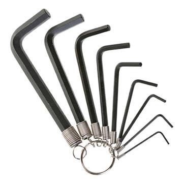 JETECH/捷科 平头黑色标准长钥匙式内六角扳手套装，1.5-10mm，9件套 KW-9，23809