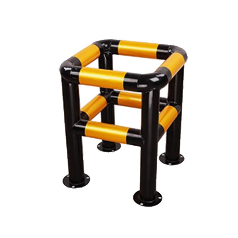 月桐 口字型双层防撞护栏500×500×600mm 黑黄色 壁厚1.5mm 管径76mm YT-XDCQ67