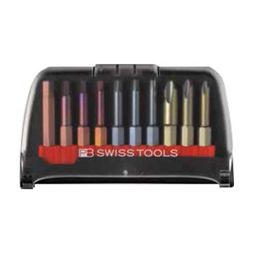 PB SWISS TOOLS 10件套 6.35mm(1/4")六角柄精密螺丝批批头套 PB E6.985