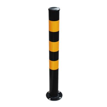 嘉辽 75cm，钢管警示柱，黑色烤漆黄色贴膜 JT1222