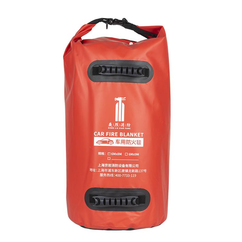 轰烈 双面硅胶涂层新能源车用灭火毯黑色/6米*8米/液体硅胶布，平方克重约580g FHT/6*8-HLB