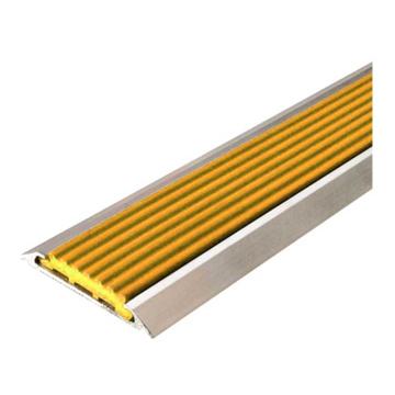 Raxwell 铝合金楼梯防滑条平板-黄色，宽50mmx厚1mm，长度：1.5m RSSA0060
