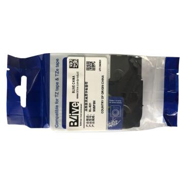 Blive 标签机色带，PET，9mm×8m，黄底黑字 BL-621