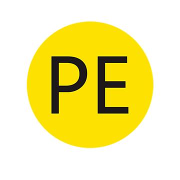 安赛瑞 接地标识 直径3cm 材质：PVC （PE） 50贴 EA100325