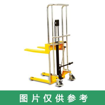 Raxwell 400KgPJ型脚踏式轻型堆高车货叉高度范围85-1200mm 货叉(215-550mm)*650 PU轮 RHMC0043