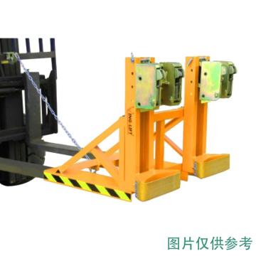 鹰力 叼扣式重型双油桶四夹具载重（Kg）：1000，叉车专用属 鹰力DG1000B
