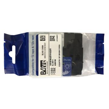 Blive 标签机色带，PET，6mm×8m，银底黑字 BL-M911