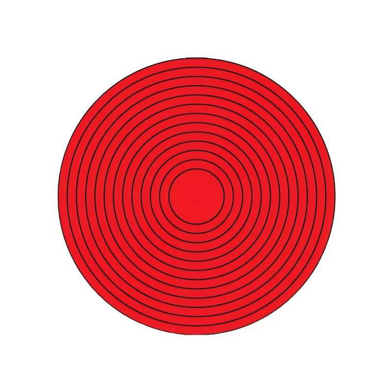 俱威 压力表标识贴 红色10cm整圆贴
