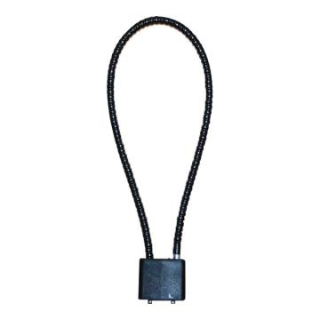 炬芯 钢缆绳挂锁，型号：QCL385 锁体宽33mm 钢缆绳长度38cm 黑色不通开 QCL385